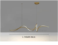 Aluminum Ribbon Shape LED Chandelier