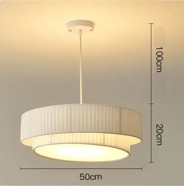 French Style Antique Fabric Pendant Light