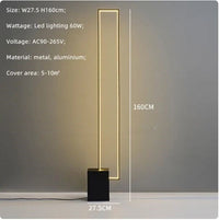 Nordic Geometric Square Stand LED Floor Lamps
