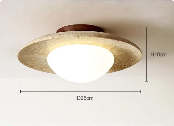 Europe Wabi-Sabi Yellow Cave Stone Chandelier Light