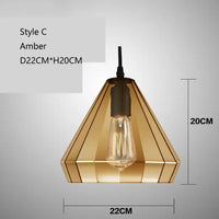 Vintage Crystal Wind Glass Pendant Lights