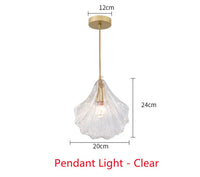 Vintage Shell Glass Pendant Light