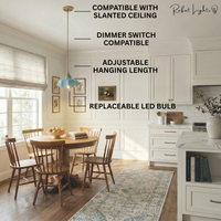 French Glass Floral Pendant Light
