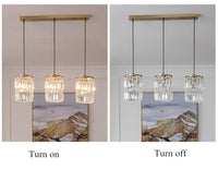 Nordic Copper LED Light Crystal Pendant Lamps