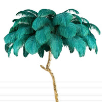Luxury Ostrich Feather Resin LED Floor/Table Lamp