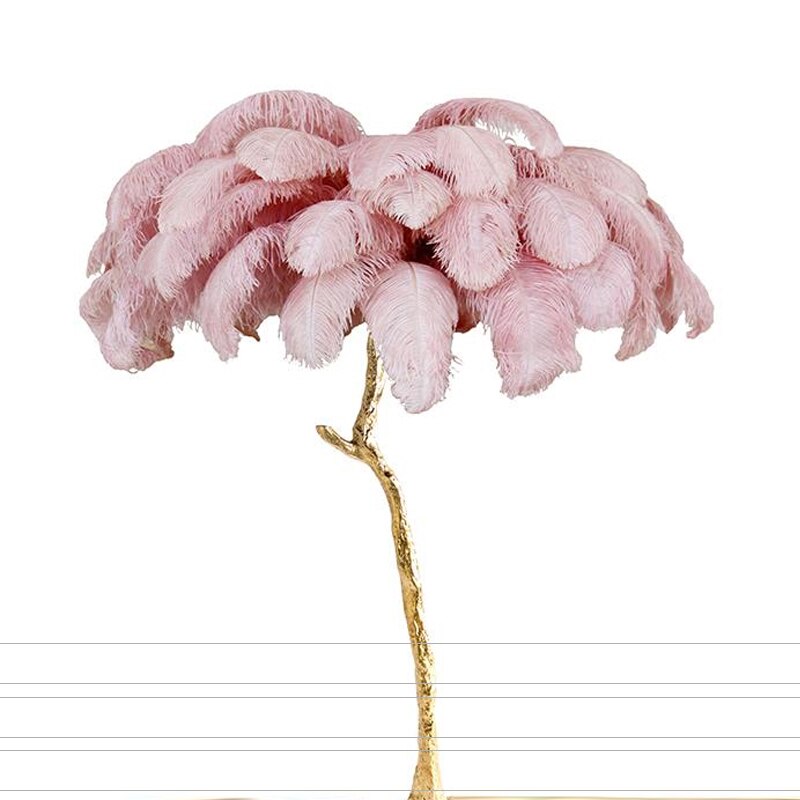 Luxury Ostrich Feather Resin LED Floor/Table Lamp