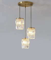 Nordic Copper LED Light Crystal Pendant Lamps
