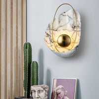 Nordic Luxury Resin Imitation Marble Wall Lamp