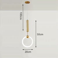 Luxury LED Glowing Ring Pendant Lights