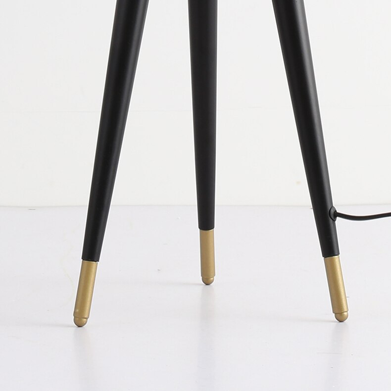 Vintage Standing Tripod Gold Mushroom Lamp