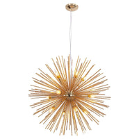 Aluminum Tube Spark Ball Starburst Chandelier