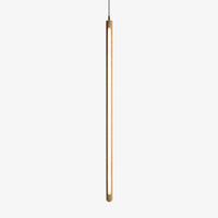 Nordic Style Long Strip Solid Wood Pendant Lights