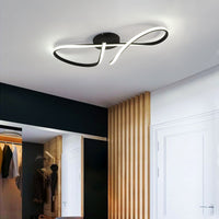 Modern Aluminum LED Strip Ceiling Chandelier Light