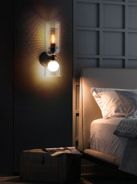 Cylindrical Twin Glass Wall Lamp