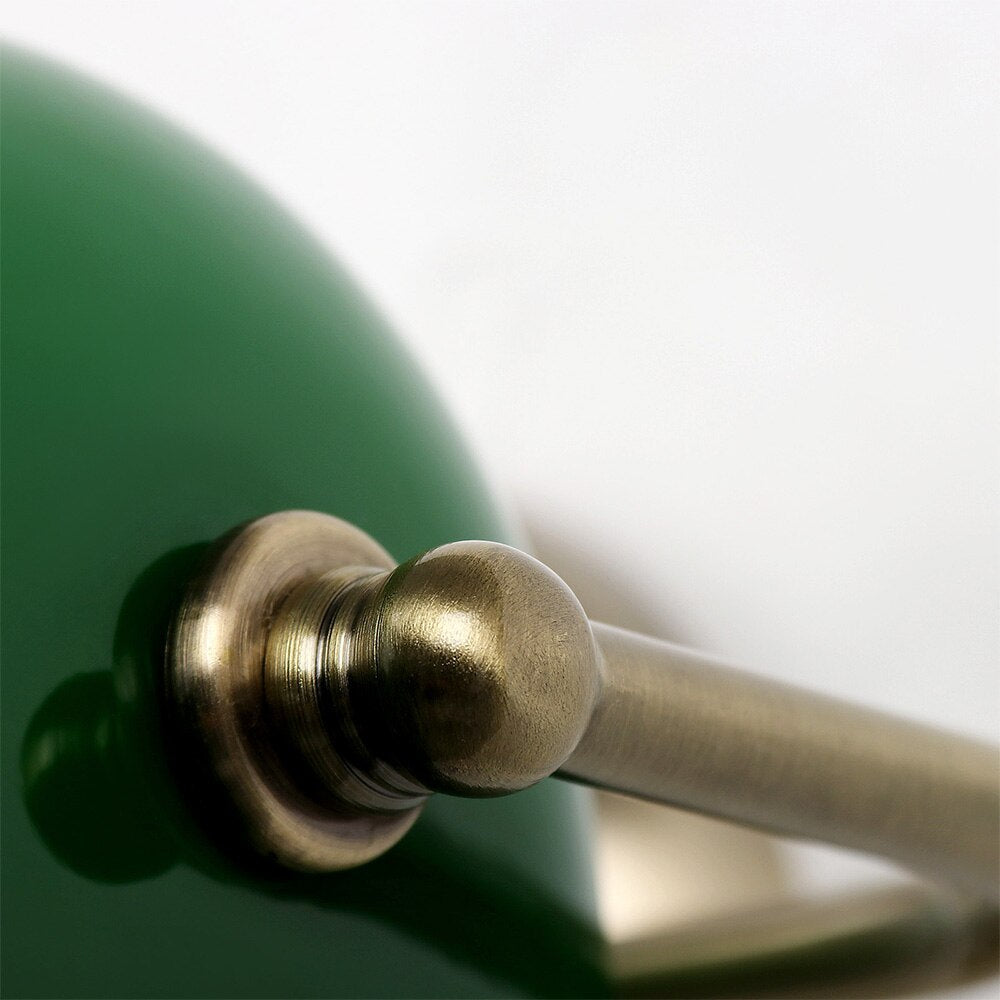 Industrial Vintage Green Banker Wall Lamp