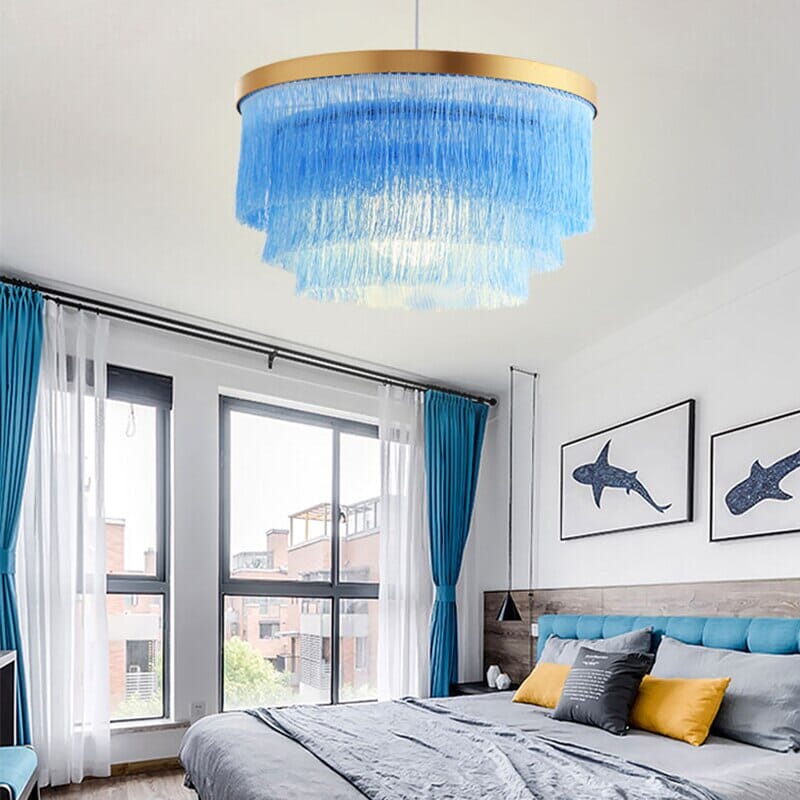 Creative Boho Fringe Round Chandelier Lamp