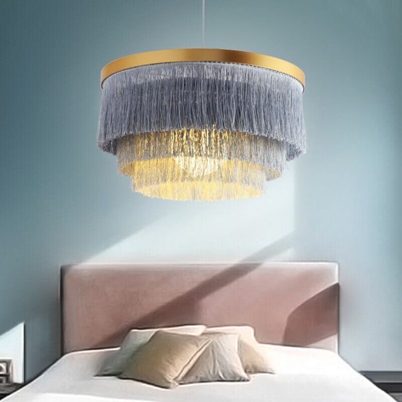 Creative Boho Fringe Round Chandelier Lamp