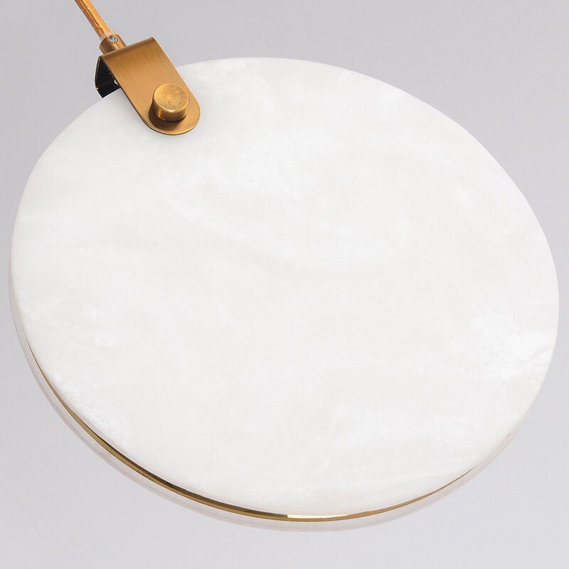 Simple Marble Round Crystal Villa Pendant Lamps