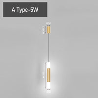 Modern Aluminum Long Tube Pendant Lights