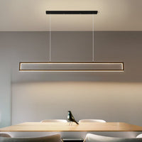 Modern Rectangle Long Strip Pendant Lights