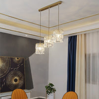 Nordic Copper LED Light Crystal Pendant Lamps