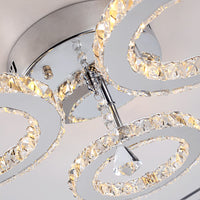 Modern Stainless Steel Lustres K9 Crystal Chandelier