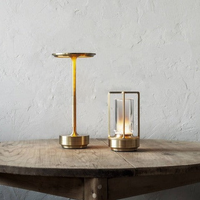 Metallic Cordless Charging Table Lamp