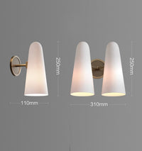 Ivory White Glass Wall Lamp