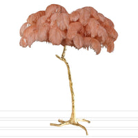 Luxury Ostrich Feather Resin LED Floor/Table Lamp