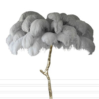 Luxury Ostrich Feather Resin LED Floor/Table Lamp