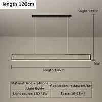 Modern Rectangle Long Strip Pendant Lights
