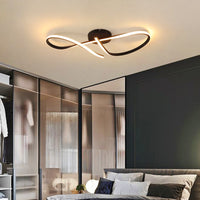 Modern Aluminum LED Strip Ceiling Chandelier Light
