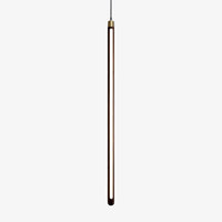 Nordic Style Long Strip Solid Wood Pendant Lights
