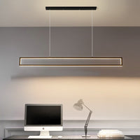 Modern Rectangle Long Strip Pendant Lights