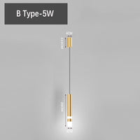 Modern Aluminum Long Tube Pendant Lights