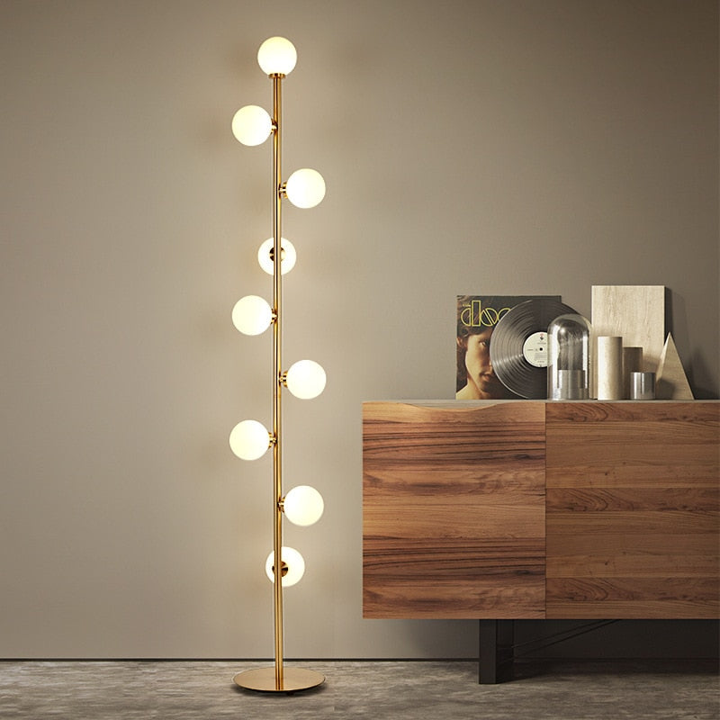 Nordic Minimalist Magic Beans 9 Glass Ball Floor Lamps