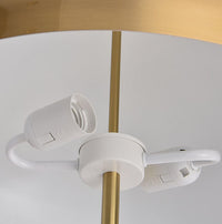 Vintage Standing Tripod Gold Mushroom Lamp