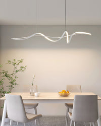 Aluminum Ribbon Shape LED Chandelier