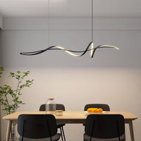 Aluminum Ribbon Shape LED Chandelier