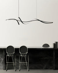 Aluminum Ribbon Shape LED Chandelier