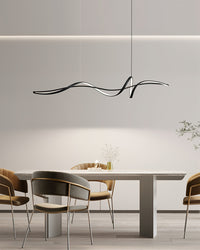 Aluminum Ribbon Shape LED Chandelier