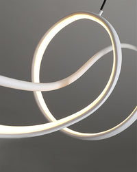 Aluminum Ribbon Shape LED Chandelier