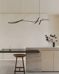 Aluminum Ribbon Shape LED Chandelier