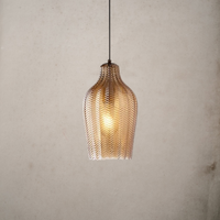 Contemporary Zigzag Glass Pendant Light