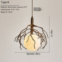 Nordic Tree Retro Moon Pendant Light