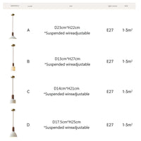 Cream Wind Solid Wood Pendant Light
