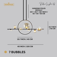 Nordic Modern LED Glass Bubble Chandelier