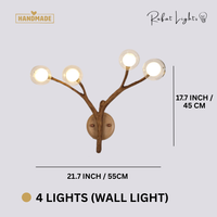Nordic Rustic Tree Branch Hanging Chandelier