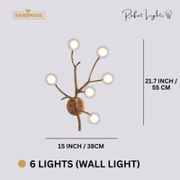 Nordic Rustic Tree Branch Hanging Chandelier