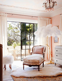 Luxury Ostrich Feather Resin LED Floor/Table Lamp